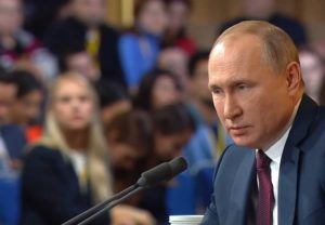 Владимир Путин на пресс-конференции